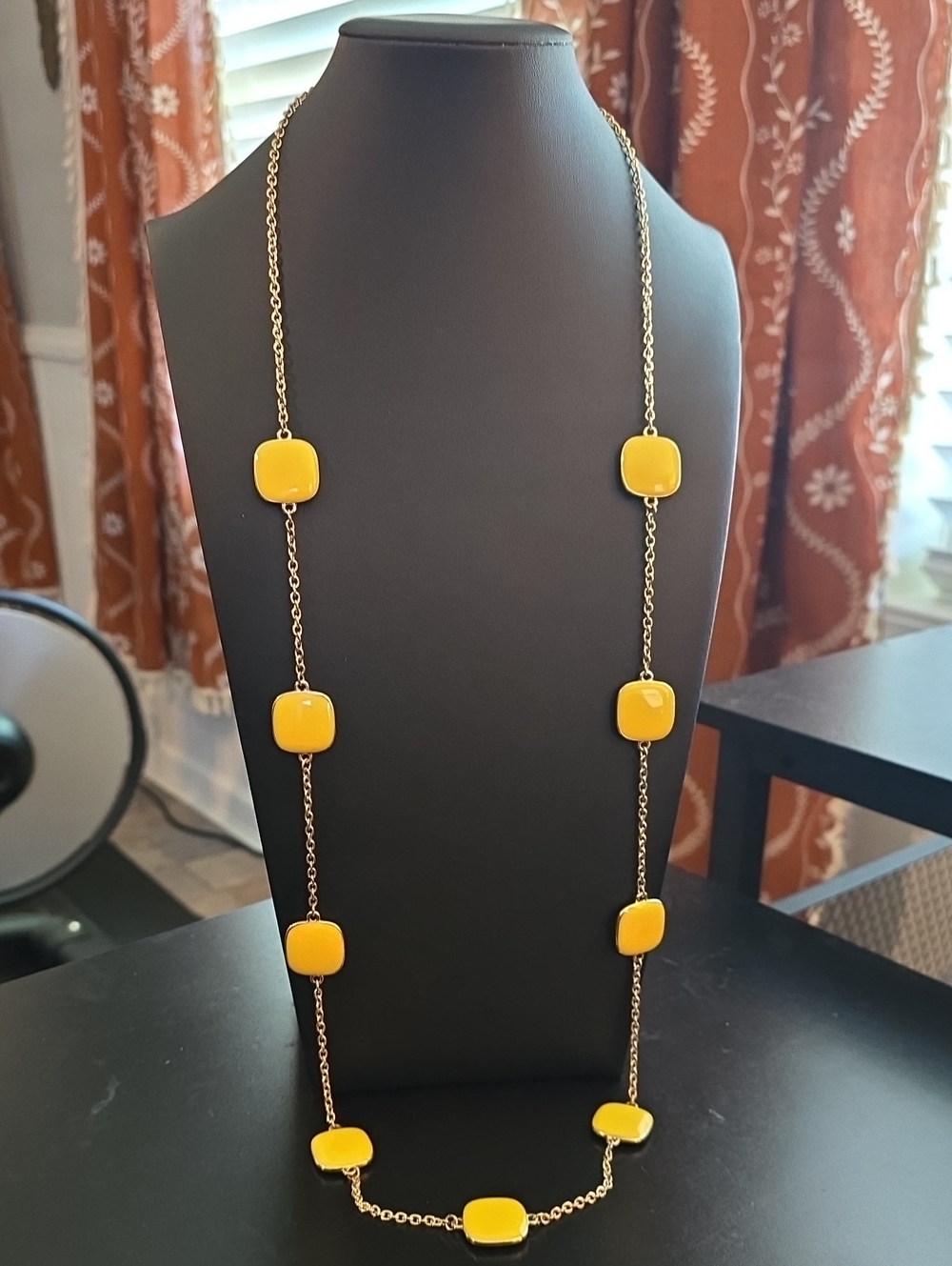 Yellow Tile Station Necklace - Women Jewelry
